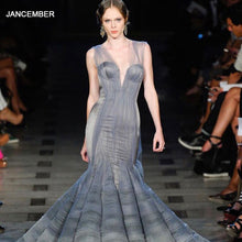 Load image into Gallery viewer, J67134 JANCEMBER Evening Dresses Amazing Lace Up Back Tank Mermaid Floor-Lenght Pleat Ruched Sexy Mermaid Prom Dress