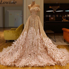 Load image into Gallery viewer, Gorgeous Glitter Arabic Celebrity Dresses Long Mermaid Kaftan Abendkleider Off Shoulder Red Carpet Gowns Turkish Evening Dress
